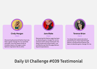 Daily UI Testimonial #039 dailyui testimonial ui uidesign uiux uiuxdesign ux uxdesign
