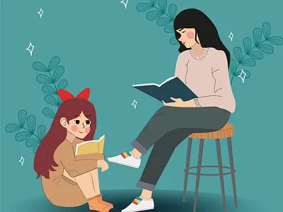Reading design graphic design illustration vector