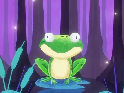 The Frog and the Firefly animation digital art illustration motion design motion graphics