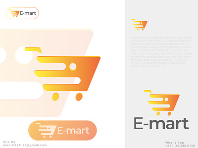 E-mart , E Letter+Shopping trolley Logo design-unused a b c d e f g h i j k l m n o p b c f h i j k m p q r u v w y z brand identity e abstract logo e letter mark monogram e symbol ecommerce fintech logo design logo designer logo ideas logo inspirations modern logo shopping logo software tech company technology typography usa logo designer virtual reality