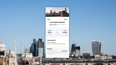 Flight Receipt dailyui dailyuichallenge design digitaldesign illustration interfacedesign logo ui uiuxdesign userinterface uxui