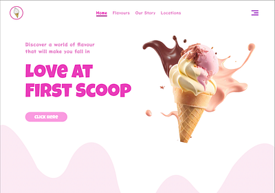 Ice Cream Website ui uiux ux web design website design