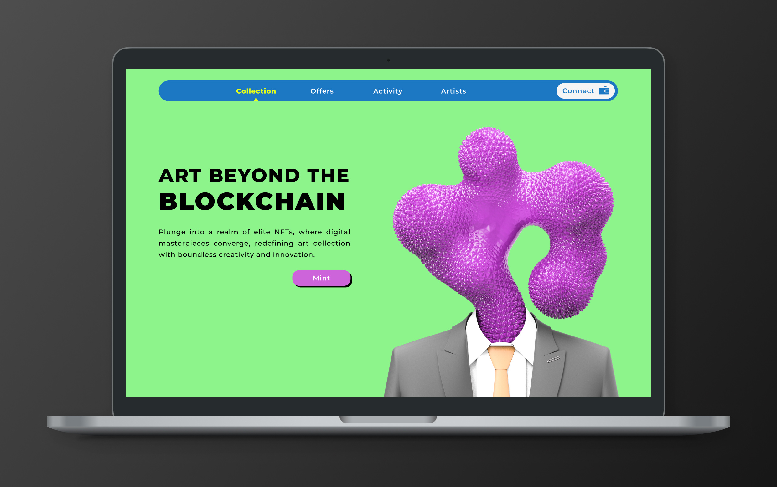 Day 3: Landing Page blockchain dailyui nft ui uxui