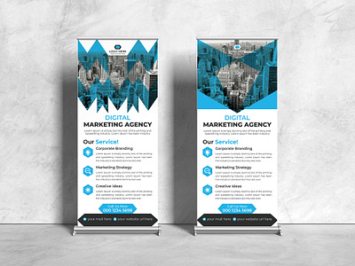 Creative Marketing Roll Up Banner Design Template advertisement banner business corporate creative design display exhibition marketing minimal modern presentation print promotion rollupbanner standeebanner stationery template vertical xbanner