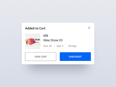 Shopping Cart Card - E-commerce cart toast