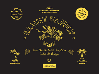 BLUNT BUNDLE FAMILY FONT branding design font graphic design illustration logo typedesign typeface typography ui ux vector