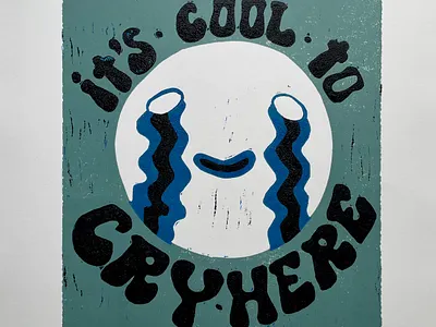 my first reduction print printmaking