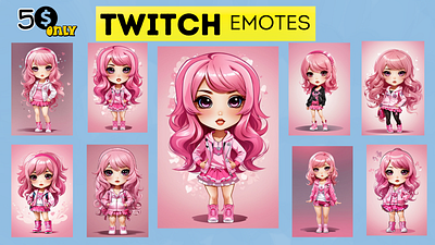 A sassy chibi girl with a sassy attitude and a unique vector des chibiexpressions.