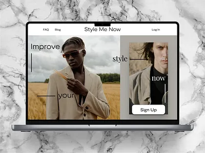 Style Website Landing Screen design desktop fashion landing page laptop style ui ux ux design uxui