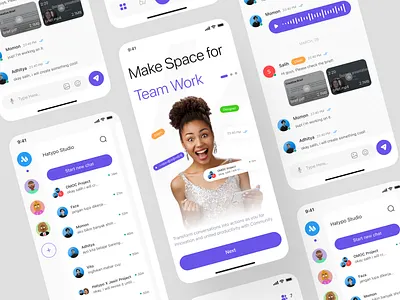 Messages Mobile App app chat chat app chat mobile app chatbot chatting chattings group group chat message messaging messenger mobile mobile app network slack social networking teamwork ui ui design