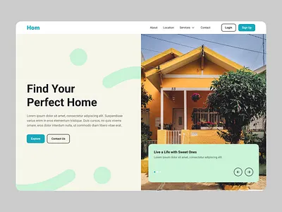 Property Website apartment app archtecture branding design digital hero image home house landing page layout minimalist product design property property management real estate rental property simple ui website