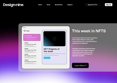NFT News branding design graphic design news nft ui web web design