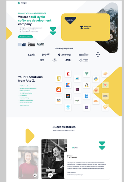 Landing page for company company design landing page modern website
