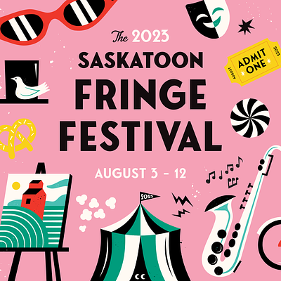 Saskatoon Fringe Festival Illustration & Design art branding design graphic graphic design illustration typography