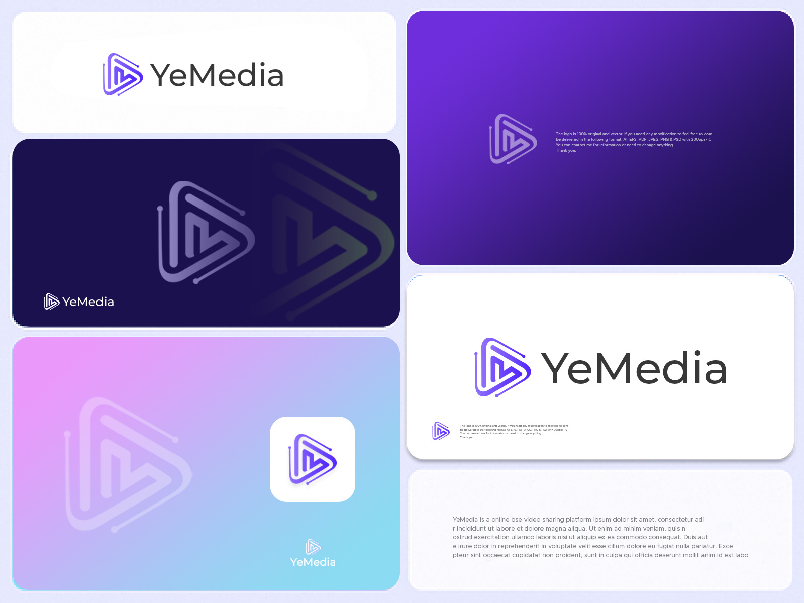 YeMedia Modern Logo/ Modern Media Logo/ Tech logo by Mohammad Mehedi ...