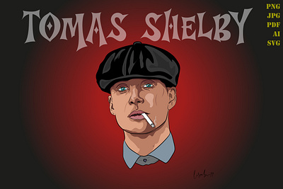 vector portrait tomas shelby adobe illustration animation art art work artwork artworks digital art digital drawing digtale art draw peoples draw portrait drawing dribbble graphic design illustration motion graphics procreate tomas shelby vector art vector portrait vector tracing