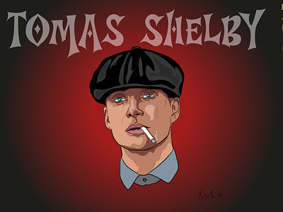 vector portrait tomas shelby adobe illustration animation art art work artwork artworks digital art digital drawing digtale art draw peoples draw portrait drawing dribbble graphic design illustration motion graphics procreate tomas shelby vector art vector portrait vector tracing