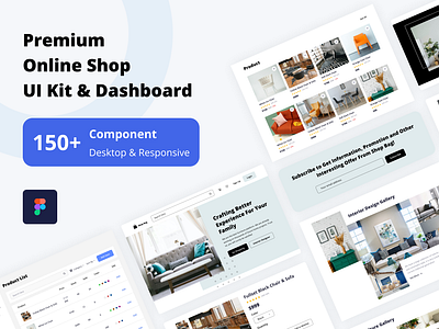 Premium E-Commerce Online Shop & Dashboard UI Kit dashboard ecommerce fashion figma landing page online shop product card sales sell seller seller dashboard shop ui ui kit ux web web design website