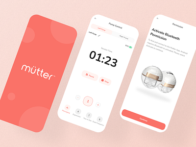 Mutterlife - Mobile App app appdesign application design dribbble figma mobile mobileapp mobileapplication mobiledesign mutterlife pumping pumpingapp typography ui uidesign uiux ux uxdesign uxui