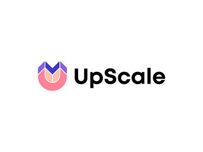 UpScale 3d app icon arrows brand identity branding creative logo design logo designer logo maker logos modern saas saas product tech technology up up arrow upscale
