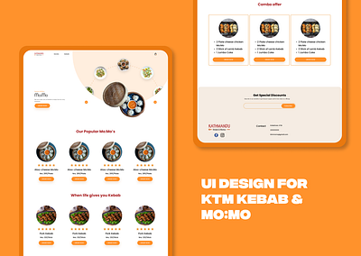 KTM Kebab & MoMo graphic design typography ui