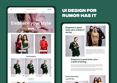 Rumor Has It app branding design graphic design typography ui ux