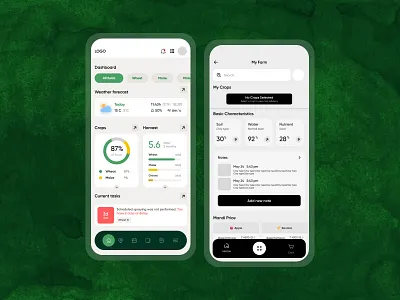 Agriculture Android/iPhone App agriculture app crops design farm productdesign ui ux