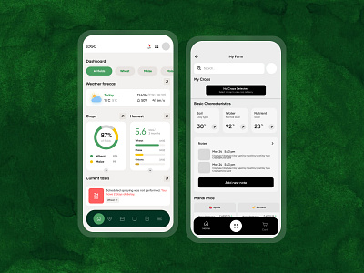 Agriculture Android/iPhone App agriculture app crops design farm productdesign ui ux