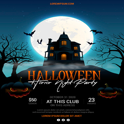 Realistic halloween party poster zombie