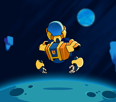 Zod Mascot Animation after effects animated animation character animation galaxy gif illustration mascot mascot character morphing motion motion graphics planet playful robot space ui uranus