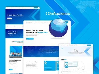 OnAudience Website UX/UI Design app branding design graphic design illustration landing page design logo typography ui ui ux design ux vector