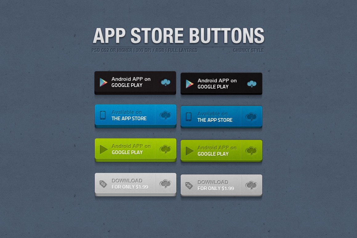 App Store Chunky Buttons
