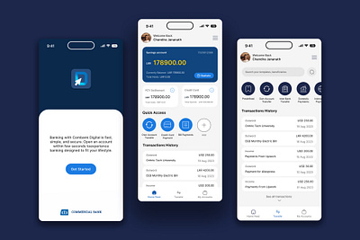 Banking App Redesign Concept UI application banking app design landing page minimalistic mobile app modern ui ux ux case study uxui research