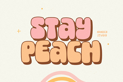 Stay Peach Font - Free Cute Retro Font! boho canva child cute design font fonts free free font fun groovy groovy font kids logo logotype playful retro typeface typography vintage