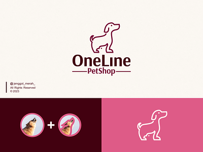 OneLine PetShop Logo Mark for Sale animal bird branding cat clean design dog geometry icon line logo minimalism modern one line pet care pet store pet supplies pets petshop symbol