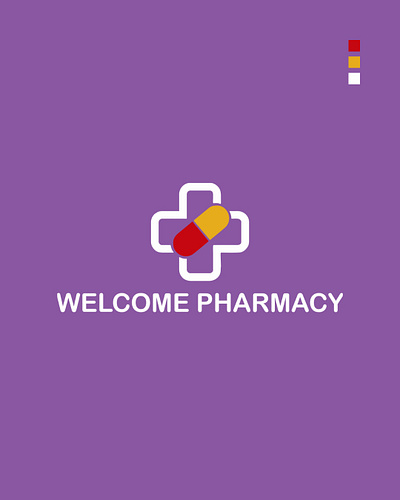 Logo Design of Pharmacy | Welcome Pharmacy brand logo branding design illustration logo logo design logo design concept logo designer logodesign