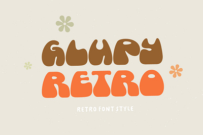 Glupy Retro Font - Retro Free Font! canva child cool cute design font fonts free fun groovy hippie kids logotype playful retro retro groovy typeface typography vintage wavy
