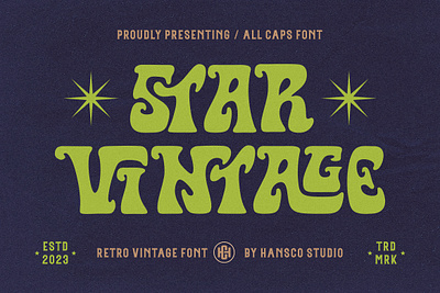 Star Vintage Font - Retro Vintage Display Font Free! 70s aesthetic brand cursive font fonts hipster logo logotype old psychedelic retro serif shirt type typeface typography vintage west western