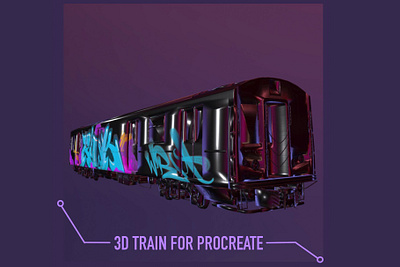 3d Train for Procreate 3d animation app branding design graphic design illustration logo ui vector