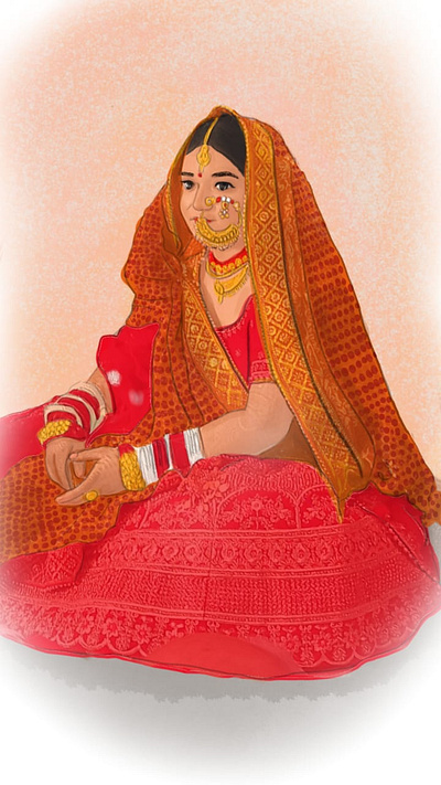 Pahadi Bride digital art digital illustration illustration