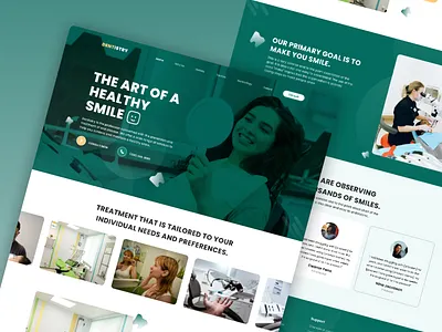 Dental Services Homepage branding dentist dentistry design exploration green homepage oralhealth ui uiux webdesign wvelabs