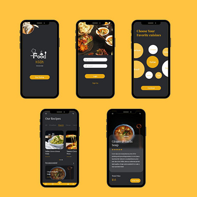 Food App ui app branding design graphic design ui