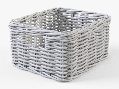 Wicker Basket Ikea Byholma 1 White 3d animation app branding design graphic design illustration logo ui vector