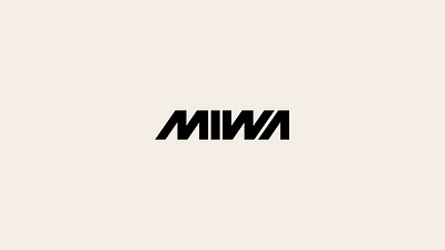 MIWA logo black branding business company creative design geometric graphic design illustration lettering logo logofolio logotype modern portfolio sale style typography vector