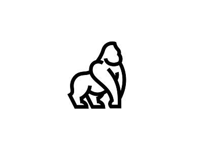 Gorilla Line alex seciu branding gorilla gorilla logo jungle logo line logo wild animal