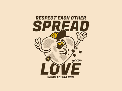 Spread your love - respect each other adipra std love t shirt