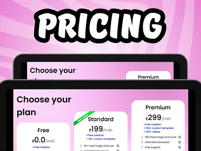 Dailyui30:pricing adobephotoshop dailyui design figma interfacedesign money pink plan pricing simple ui web webdesign