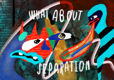 Separation 2dillustration abstract art abstract artist abstract illustration bright illustration comic digitalart digitalartist mental health procreate separation