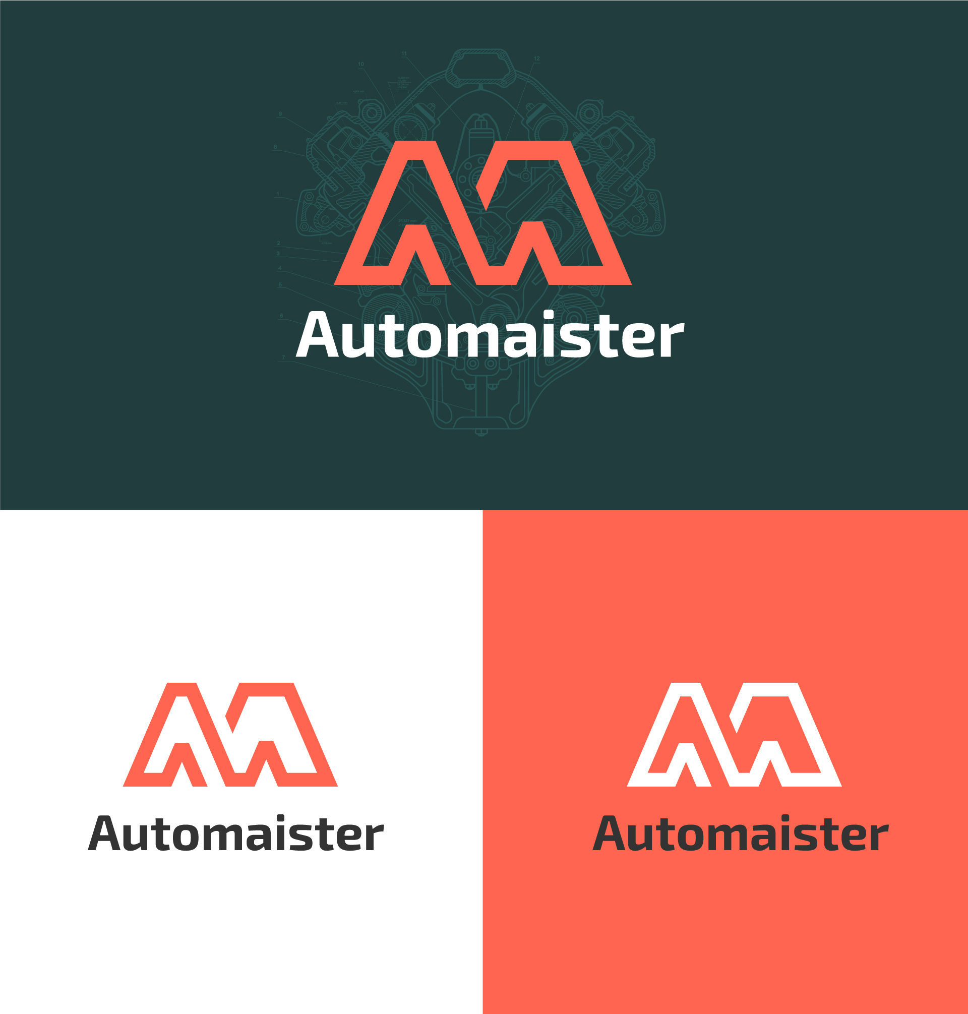 Automaister - Logo Design automaister branding car graphic design logo master mechanic