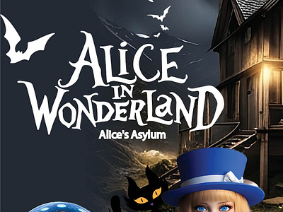 Alice in Wonderland alice alice in wonderland art cartoon cat design disney downsign haunted house illustration magic sam omo spooky wonderland